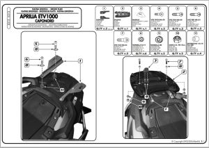 Kappa K313 APRILIA ETV 1000 CAPONORD (01-10) Arka Canta Tasıyıcı