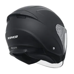 Scoyco OF-669 Mat Black Yarım Kask