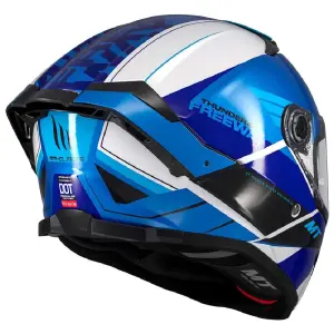 MT  Thunder 4 Sv Freeway A17 Parlak Mavi Kapalı Kask