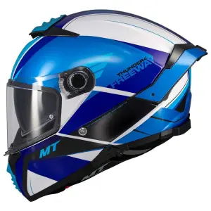 MT  Thunder 4 Sv Freeway A17 Parlak Mavi Kapalı Kask