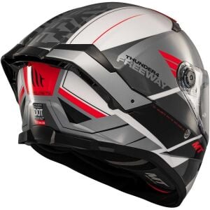 MT Thunder 4 Sv Freeway A5 Parlak Gri Kapalı Kask