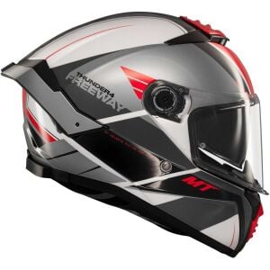 MT Thunder 4 Sv Freeway A5 Parlak Gri Kapalı Kask