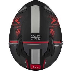 MT Braker Sv Charm B5 Mat Siyah Kırmızı Kapalı Kask
