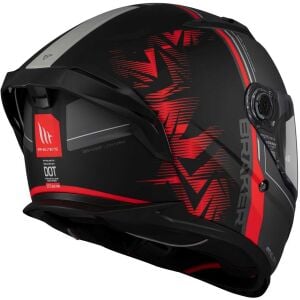 MT Braker Sv Charm B5 Mat Siyah Kırmızı Kapalı Kask