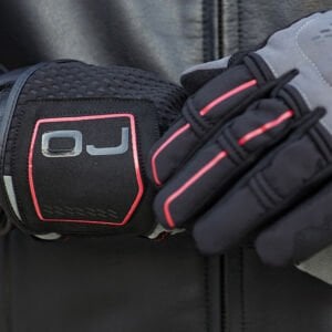 Oj Hıdeaway Siyah/Kırmızı Kışlık Korumalı Uzun Eldiven (EN 13594 Sertifikalı)
