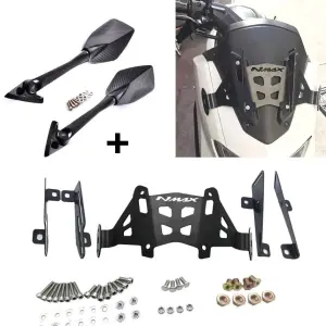 T-Moto Nmax 125/155 2021-2024 Katlanabilir Ayna + Ayna Kapatma Vida Seti Hediye