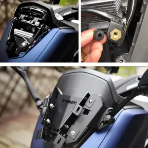 T-Moto Nmax 125/155 2021-2024 Katlanabilir Ayna + Ayna Kapatma Vida Seti Hediye