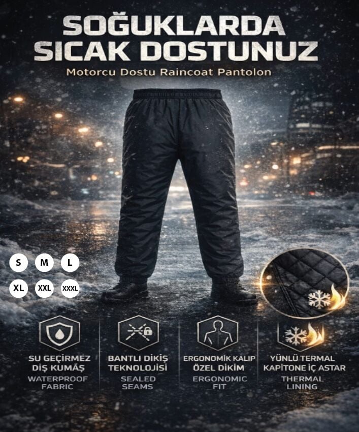 Raincoat Alt Siyah Yağmurluk