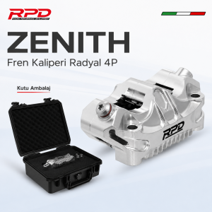 Rpd Fren Kaliperi Zenith Radial 4P P100 - Gümüş/Siyah (Ön)