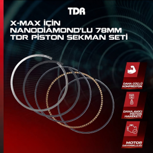 Tdr X-Max  Piston Segmanı Nano Elmas Kaplama 78MM (2018-2026)