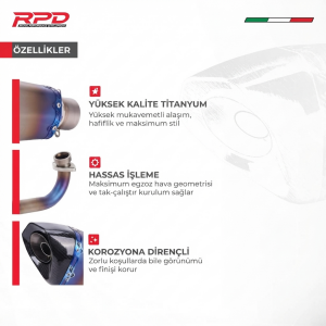 Rpd Komple Sistemli Titanyum Susturuculu R Serisi  Xmax 250/300 (2018-2025)