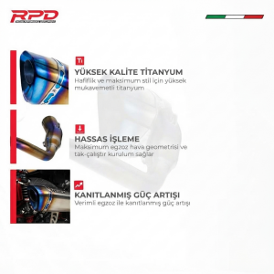 Rpd Komple Sistemli Titanyum Susturuculu Tynox Xmax 250/300 (2018-2025)